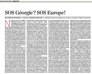 Cliquez pour zoomer : Géorgie - BHL dans Libé