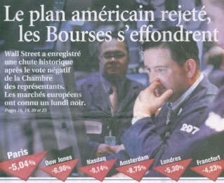 08-09-30-Le figaro - une - le plan americain rejete