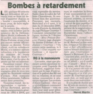 Cliquez pour zoomer : Yves Bertrand et Courroye, Le Canard 01/10/08