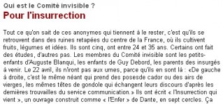 Cliquez pour zoomer : Nouvel Observateur - insurrection qui vient