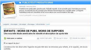 Cliquez pour zoomer : Un an après - publicité produits gras