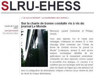 Blog EHESS Charte de bonne conduite vis-à-vis du Monde Blog EHESS Charte de bonne conduite vis-à-vis du Monde
