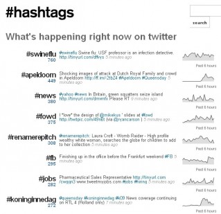 Cliquez pour zoomer : Hashtags