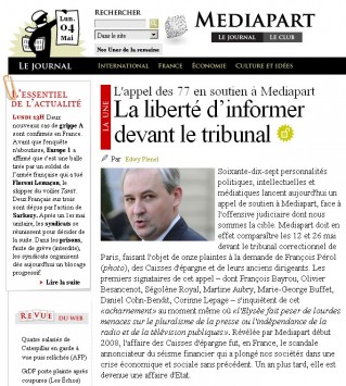 Cliquez pour zoomer : Mediapart - Pérol : "appel des 77", pétition - 4 mai 2009