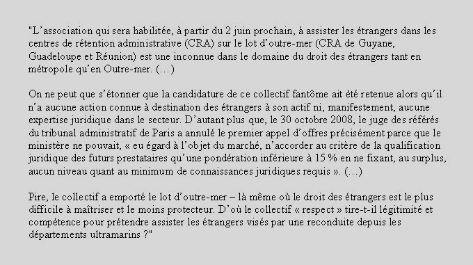 Cliquez pour zoomer : Communiqué interassociatif sur le "Collectif Respect"