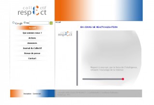 Cliquez pour zoomer : Site Internet du "Collectif Respect"