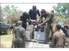 Photo de l'arsenal militaire des Tigres tamouls diffusée par l'armée sri-lankaise Photo de l'arsenal militaire des Tigres tamouls diffusée par l'armée sri-lankaise