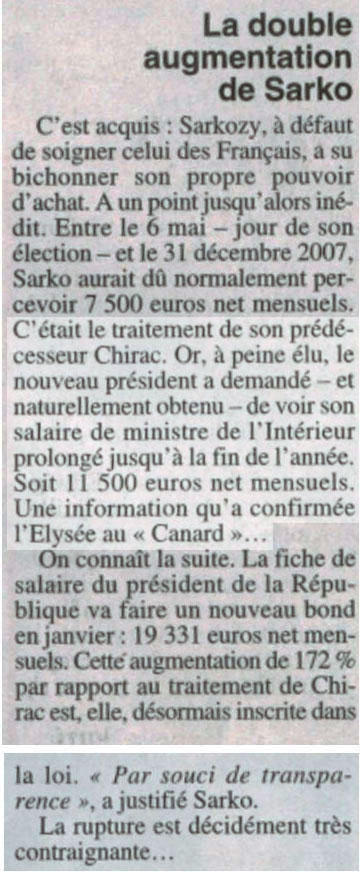 salaire sarko canard salaire sarko canard