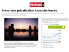 Areva à la UNE Areva à la UNE