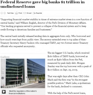prets bancaires secrets-Washington Post-28/11/11