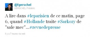Un "sale mec" aussi sur twitter