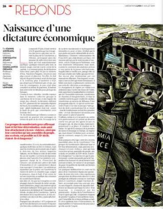Liberation, Grece, tribune Liberation, Grece, tribune