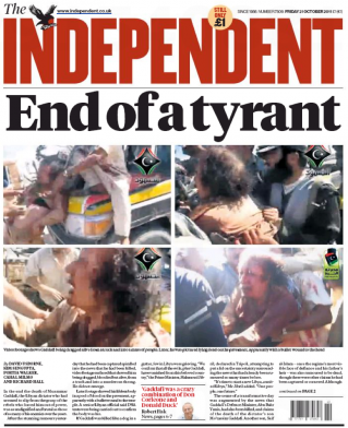 Independent, Kadhafi