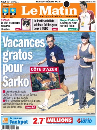 Le Matin, Sarkozy