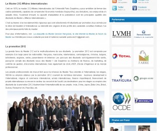 Cliquez pour zoomer : Partenaires du master