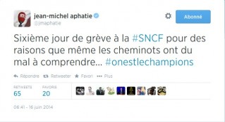 Tweet Aphatie SNCF