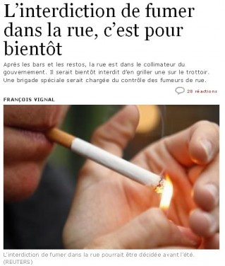 Liberation-interdiction de fumer