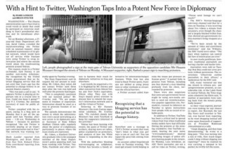 NYT, Twitter, Iran NYT, Twitter, Iran