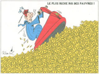 Caricature Mohammed VI dans le COurrier international Caricature Mohammed VI dans le COurrier international