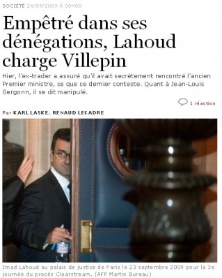 Cliquez pour zoomer : Clearstream Lahoud - Libération, 24/09/09