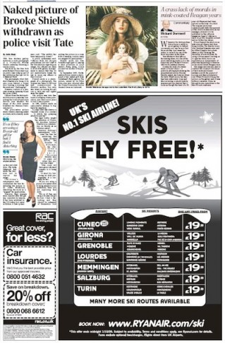 Brooke Shields, Daily Telegraph Brooke Shields, Daily Telegraph