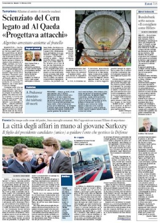 Corriere della Sera, Jean Sarkozy Corriere della Sera, Jean Sarkozy