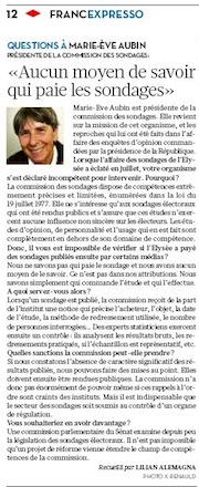 Liberation, sondages Liberation, sondages