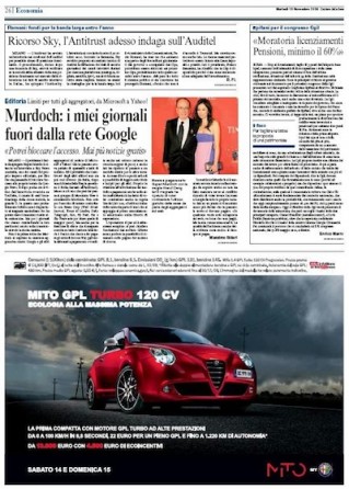 Corriere della Sera, Italie Corriere della Sera, Italie