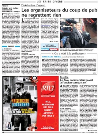 Parisien, lacher de billets Parisien, lacher de billets