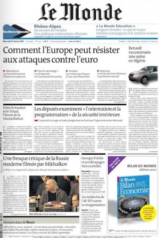 Le Monde, euro Le Monde, euro