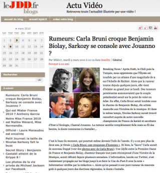 JDD,  blog, rumeur