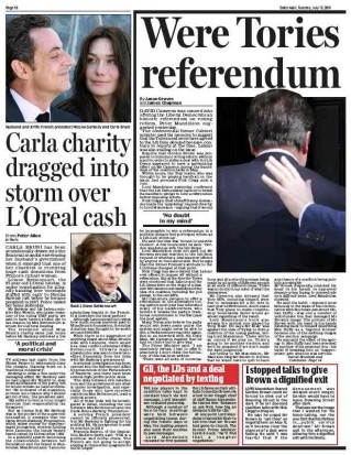 Bruni, Lancome, Daily Mail