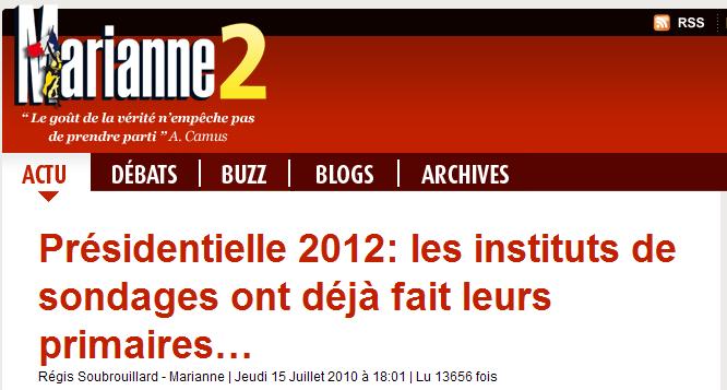 Arrêt sur images - Sondages 2012 : tester Mélenchon et Villepin ? (