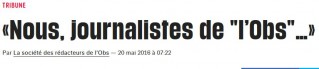 Nous journalistes de l'Obs