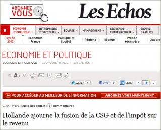 Les Echos Hollande