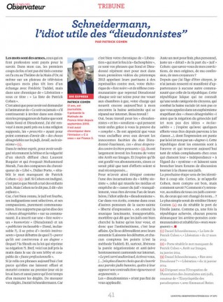 Tribune de Patrick Cohen Tribune de Patrick Cohen