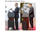 Photo Obama et Sarkozy derrière le pupitre Photo Obama et Sarkozy derrière le pupitre